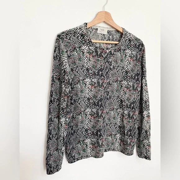 Hush Snakeskin Pattern Wool Blend Jumper Size M - Picture 2 of 8